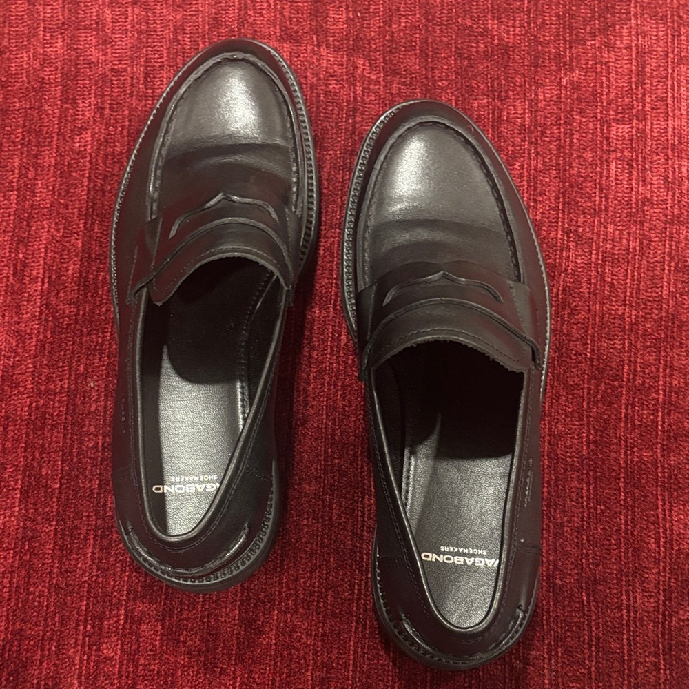 Alex W Vagabond Leather Penny Loafers